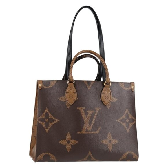 LOUIS VUITTON Monogram Reverse Giant On the Go MM Tote Bag M45321 LV Auth PP834A - Picture 1 of 16